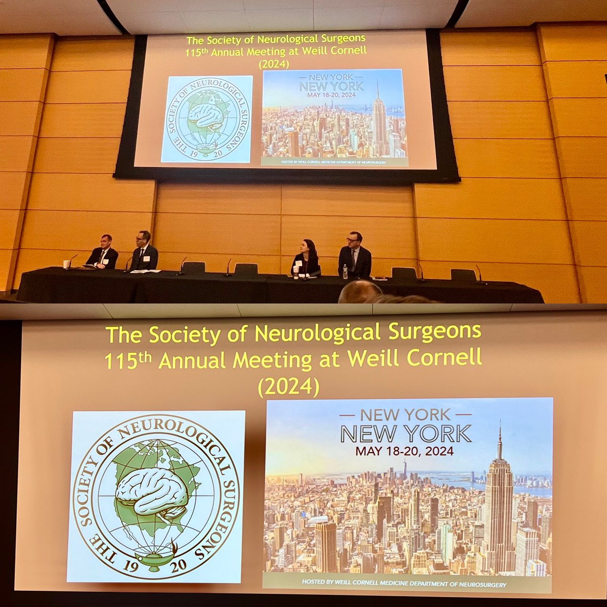 Excited to be at the @SNS_Neurosurg 115th annual meeting hosted by @WCMNeurosurgery @WeillCornell @MSKCancerCenter. The 'Senior Society' meeting focuses on excellence in #Neurosurgery education, research & leadership. @NeurosurgeryUSC @USCBTC @AANSNeuro @TumorSection
