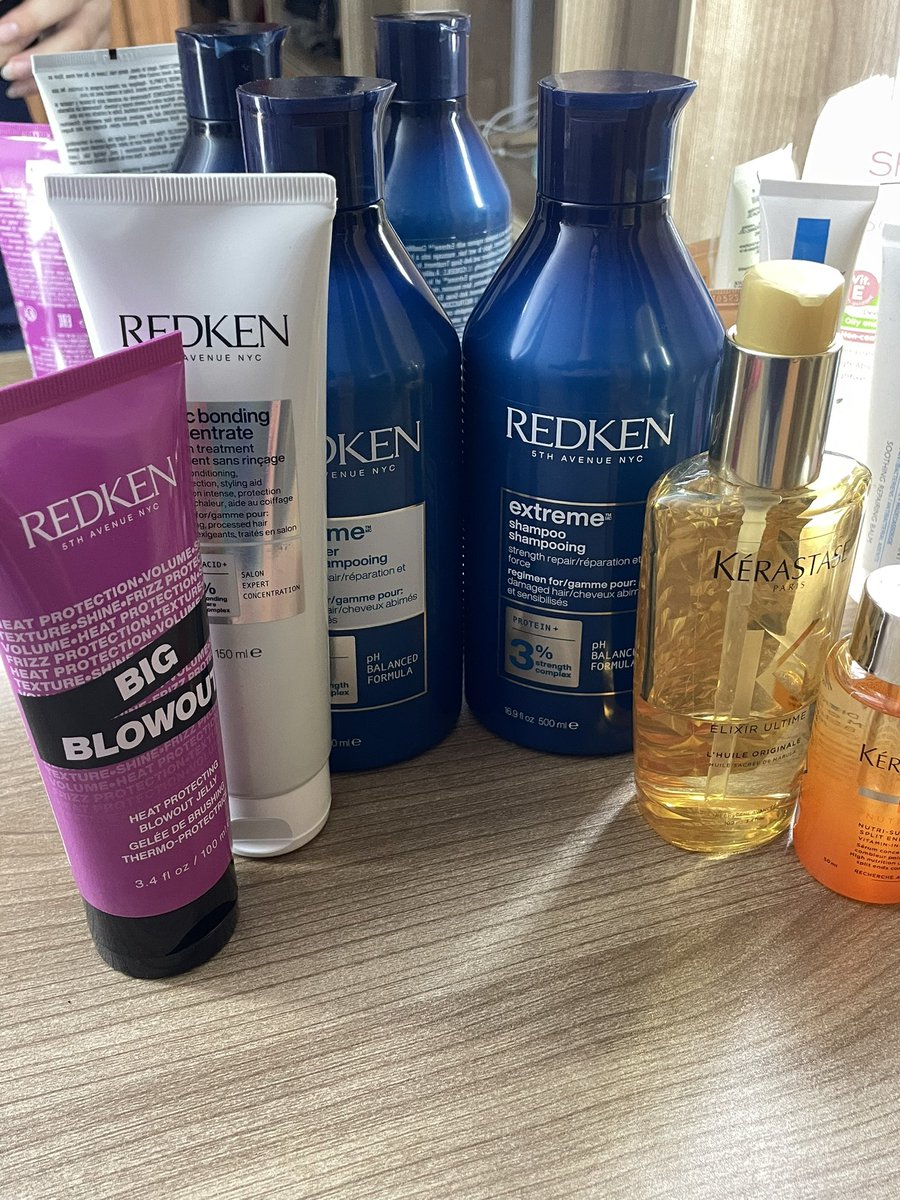 new hair care routine lets see how itll work 
also i think redken and kerastase should sponsor me