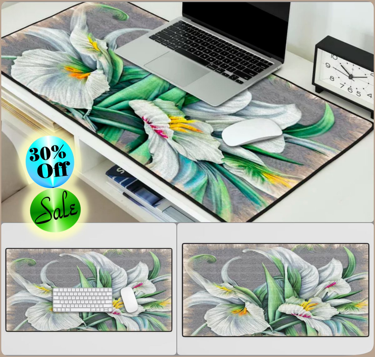 *SALE 30% Off* Serene Morning Desk Mat~Desk Art~ #artfalaxy #art #phones #cases #society6 #Society6max #swirls #modern #trendy #accessories #office #wallet #iphone #ipad #desk #mouse #laptop #sleeves #green #gray #white #yellow society6.com/product/serene…