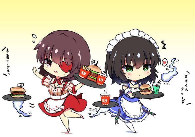 「黒髪 ハンバーガー」のTwitter画像/イラスト(新着)