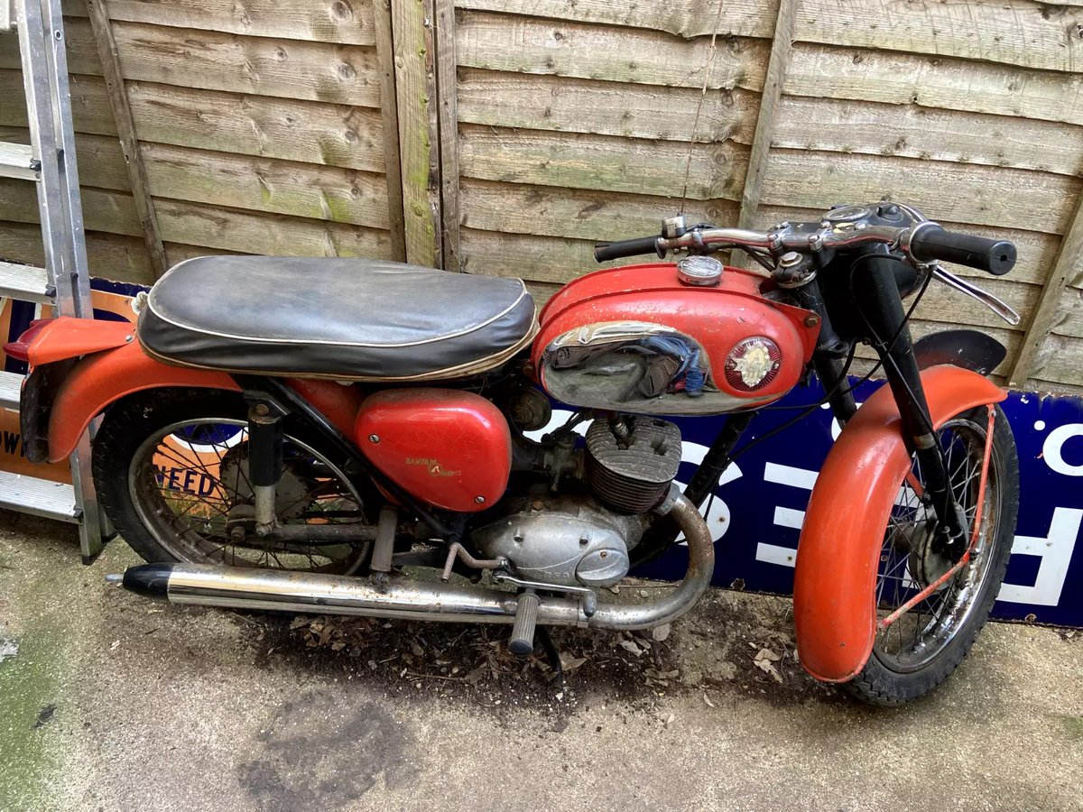 Ad:  1968 BSA Bantam - 'been left for a few years now'
On eBay here -->> ow.ly/s1Fh50RLtIL

 #ClassicMotorcycles #BSABantam #MotorcycleRestoration #OldBikes #BikeLife #TwoWheels