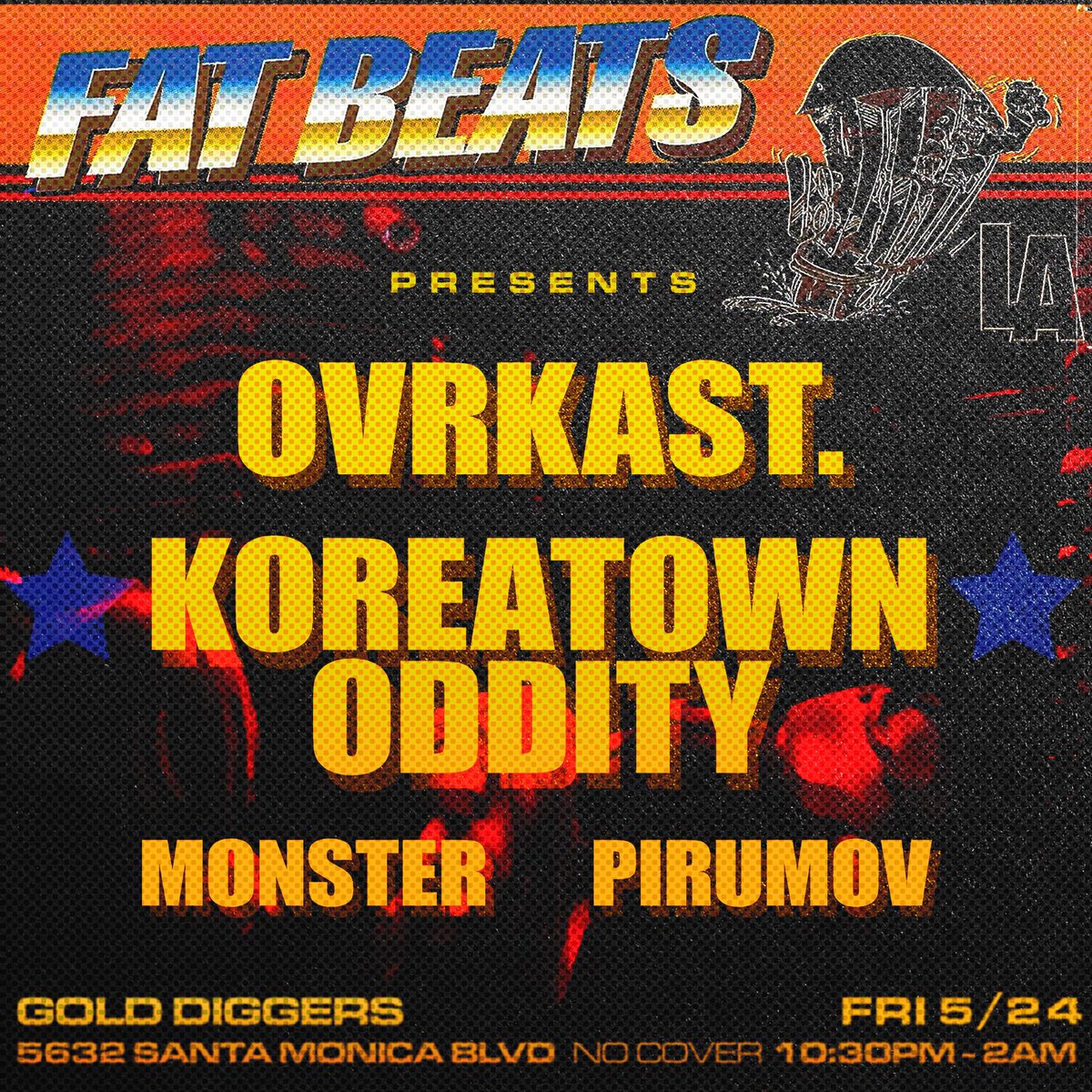 Join us Friday for the second installment of #fatbeats presents with @ovrkast and @KoreatownOddity spinning  special guest DJ sets. 

RSVP: link.dice.fm/fbnZWSVSHJb?sh…