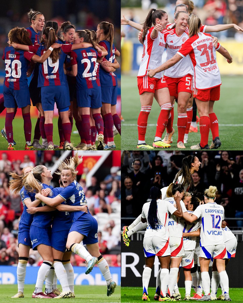 🤩 Four teams have secured their places in the 2024/25 #UWCL group stage

🇪🇸 @FCBfemeni 
🇩🇪 @FCBfrauen 
🏴󠁧󠁢󠁥󠁮󠁧󠁿 @ChelseaFCW 
🇫🇷 @OLfeminin