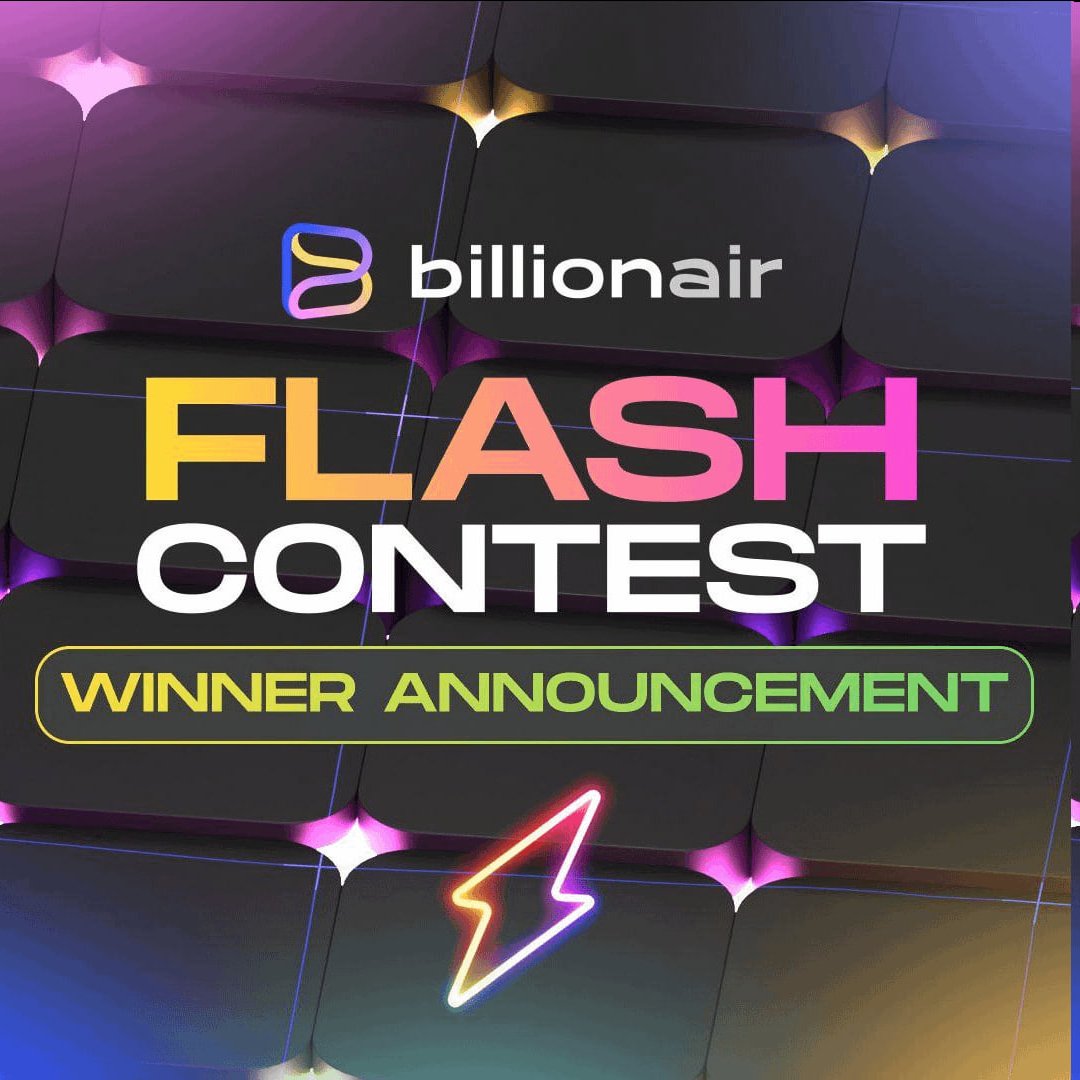 🎉Congratulations to BoomHS, the latest winner of our #BillionAir flash contest! 🚀 You won 1000$ by booming a lot! 🥇 Congratulations and have fun! Stay tuned for more contest opportunities!