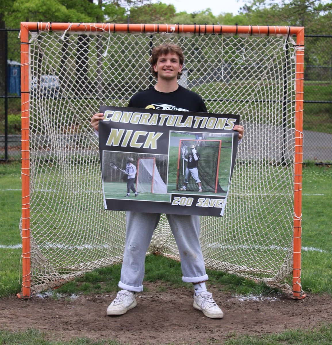 Congratulations <a href="/SouthernRamsLAX/">SouthernRamsLAX</a> Nick on his 200th career save. <a href="/SRHS_FB/">Southern Regional Football</a>