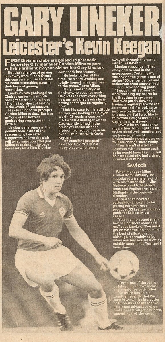 #GaryLineker #LeicesterCity's #KevinKeegan #Shoot! 1983-01-29