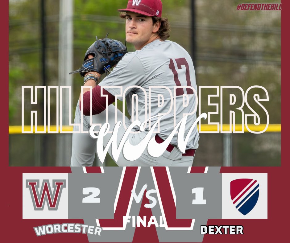 job’s not done. • Mav Rizy was DOMINANT — CG 11K 4H 0BB • Cam Papetti Solo HR • Liam Daly 3-4 Solo HR Championship will be played Sunday at 1pm at Deerfield. #WorcesterBaseball #DefendTheHill