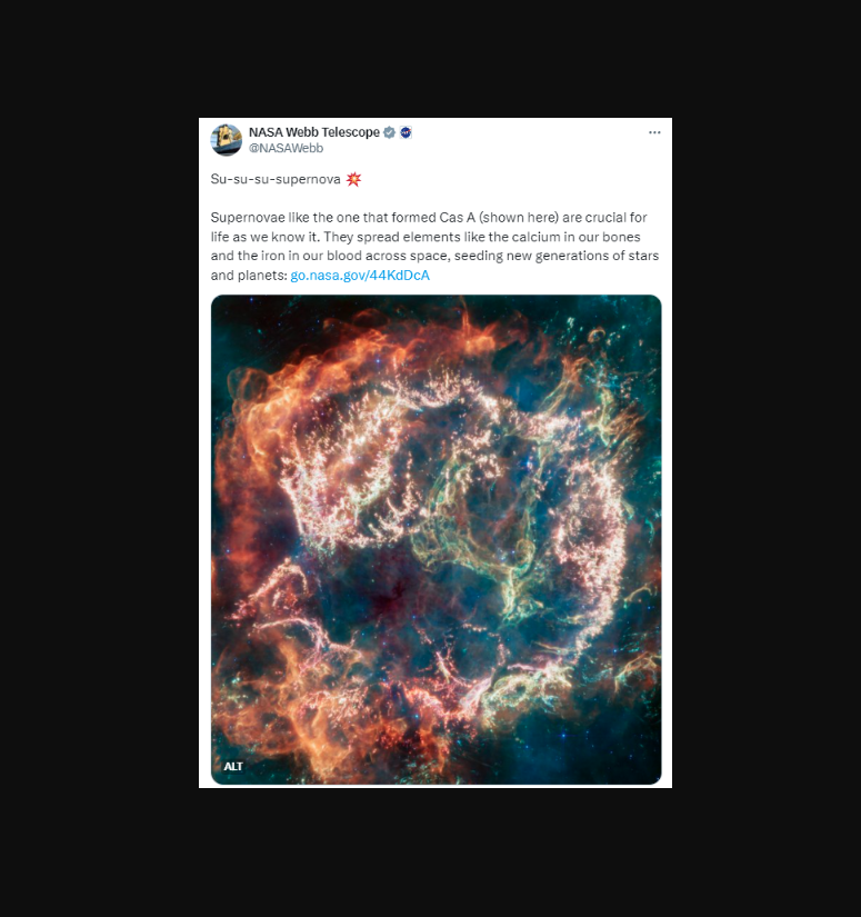 AboutMusicYT's tweet photo. NASA shows their support to aespa's 'Supernova', and shares a cute fact. https://t.co/qVJblyzeo2