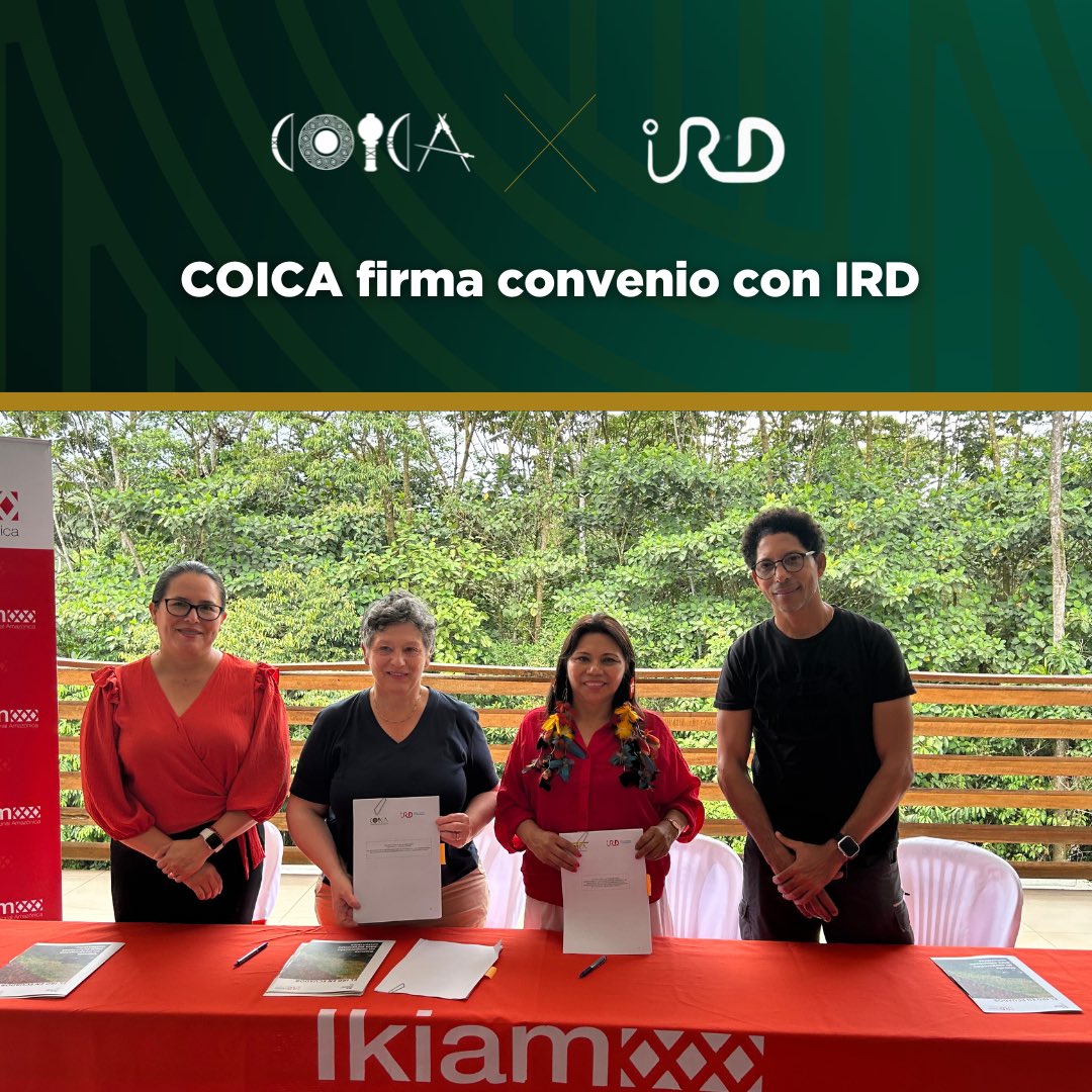 La Coordinadora General Fany Kuiru firma un convenio marco con Institut de Recherche pour le Développement (IRD) 🇫🇷 👉🏼 Con la intención de realizar un intercambio y apoyo de conocimientos científicos y ancestrales 🙌🏽 El diálogo intercultural es el camino para proteger nuestra