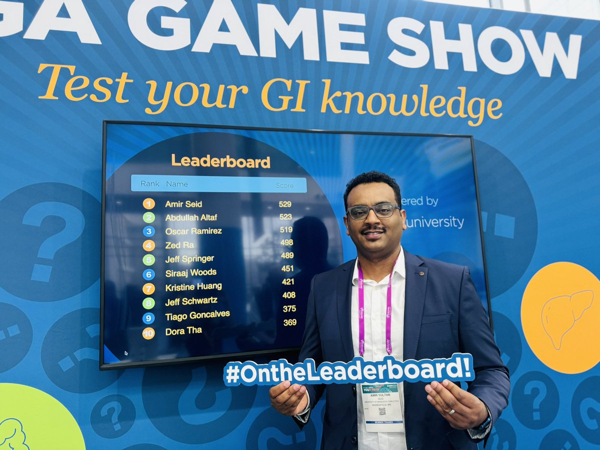 Outstanding work by super ⭐️ @umnmedresidency resident #AmirSeid  on Safety &amp; Efficacy of ESD in cirrhosis for superficial esophageal cancer  

He also made it to top of the <a href="/AmerGastroAssn/">American Gastroenterological Association (AGA)</a> Knowledge board

Coming to a #GIFellowship program
Near you 😉

#DDW2024 <a href="/DDWMeeting/">Digestive Disease Week</a>
