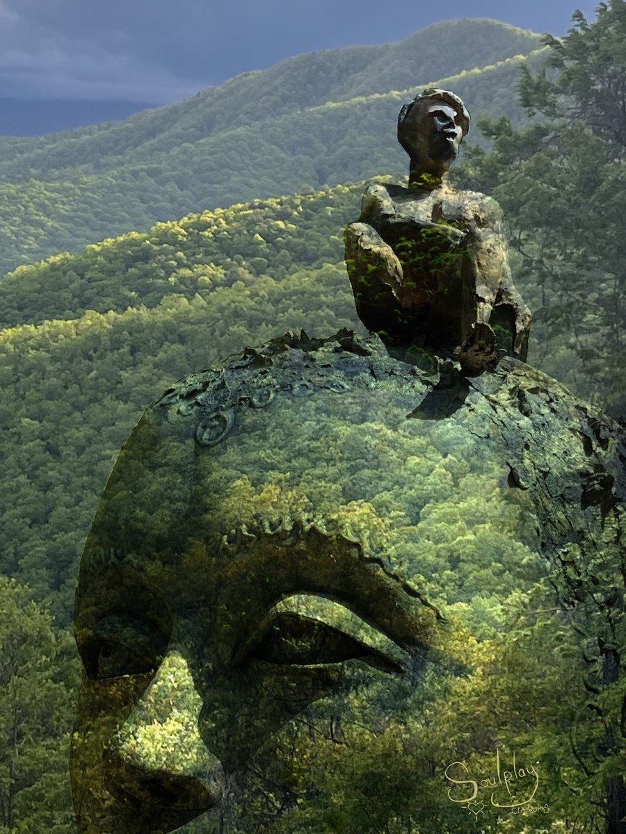 Sharing Darcys newest.. 🌳🗿📷

Sculpture Photography Fusion!
The pic is in our lovely mountains of western NC… the sculptures hand crafted…

Still untitled and unminted…  but coming soon… somewhere…