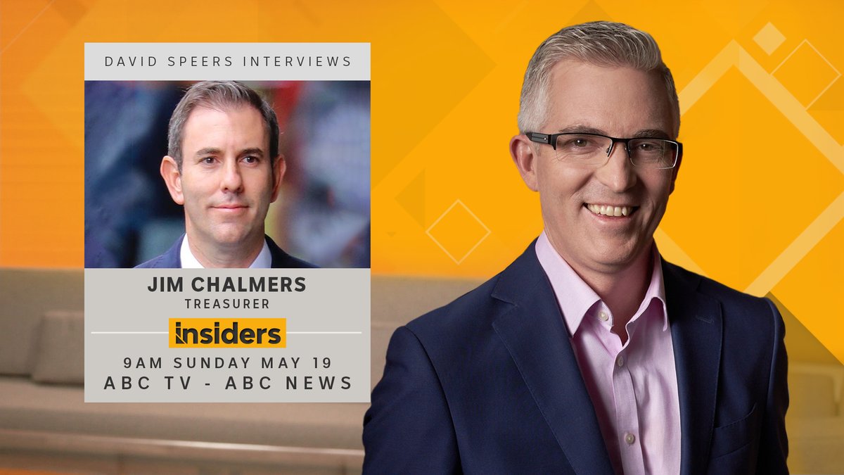 Coming up on #ABCInsiders with David Speers: • Treasurer Jim Chalmers interviewed🔎 • 📸 Alex Ellinghausen • 🛋️Phil Coorey, Laura Tingle and Peter Hartcher See you at 9am! #auspol