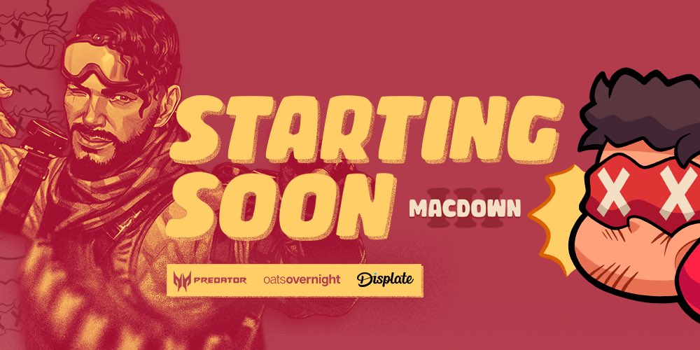 Our favorite hosts <a href="/TheMacroShow/">Macro</a> &amp; <a href="/BoomRazzle/">Boomrazzle</a> are BACK for Macdown 3!

Don’t miss today’s action with the best pros, legend bans, and shenanigans 🎉

Tune In: Twitch.tv/Macro