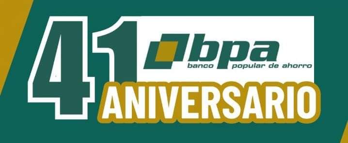 Muchas felicidades al Banco Popular de Ahorro, BPA Holguín en su 41 aniversario. Reciban el abrazo de nuestro colectivo de Joven Club Holguín 🥳🎂
#ComprometidosConElDesarrollo #CubaPorLaTransformaciónDigital #JovenClubTeConecta #HolguinSi