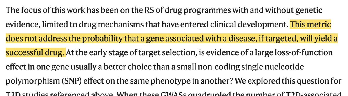 Veera Rajagopal (@doctorveera) on Twitter photo I was reading the recent <a href="/Nature/">nature</a> paper on the impact of human genetics on drug success (nature.com/articles/s4158…). I found one of the findings particularly interesting.
This is a follow-up work of <a href="/mnelsonxy/">Matt Nelson</a>'s famous 2015 paper published in <a href="/NatureGenet/">Nature Genetics</a> I was reading the recent <a href="/Nature/">nature</a> paper on the impact of human genetics on drug success (nature.com/articles/s4158…). I found one of the findings particularly interesting.
This is a follow-up work of <a href="/mnelsonxy/">Matt Nelson</a>'s famous 2015 paper published in <a href="/NatureGenet/">Nature Genetics</a>