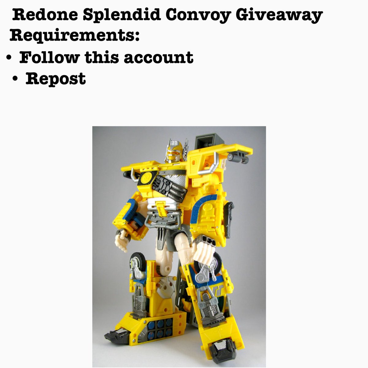 The winner of Splendid Convoy refused delivery, so it was returned back to me. Now this is a start over of the Splendid Convoy giveaway. All you need do is follow and repost. This will end most likely Monday or Tuesday since I want to ship this out quick.
