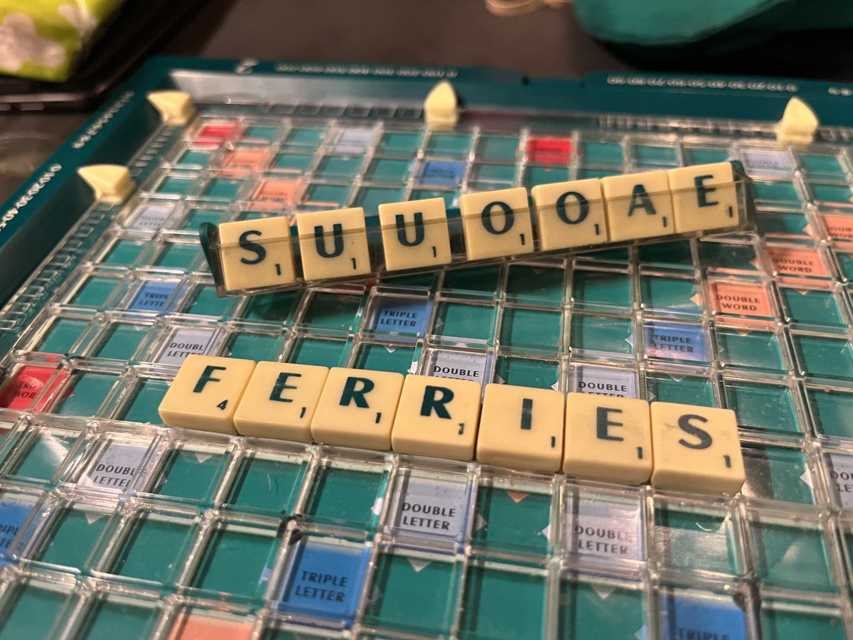 When you’re away for 6 weeks in s small campervan this start to a game of scrabble could result in long periods of silence