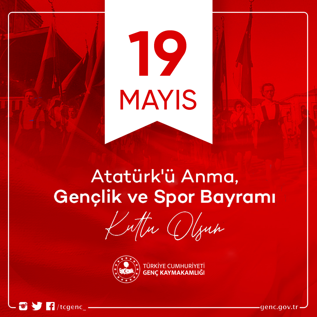 #19Mayıs Atatürk’ü Anma, Gençlik ve Spor Bayramı kutlu olsun 🇹🇷