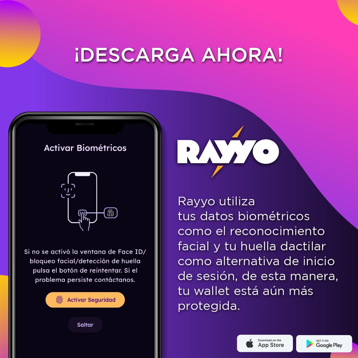 🚨Si buscas una billetera Bitcoin confiable, #RAYYO #Wallet es la respuesta. Descárgala en tu dispositivo Android o IOS. Rayyo cuenta con un sistema de seguridad avanzado que hace que tus activos estén intactos siempre.
#androidapp #ios #android #iosapp #bitcoin #bitcoinapp #btc