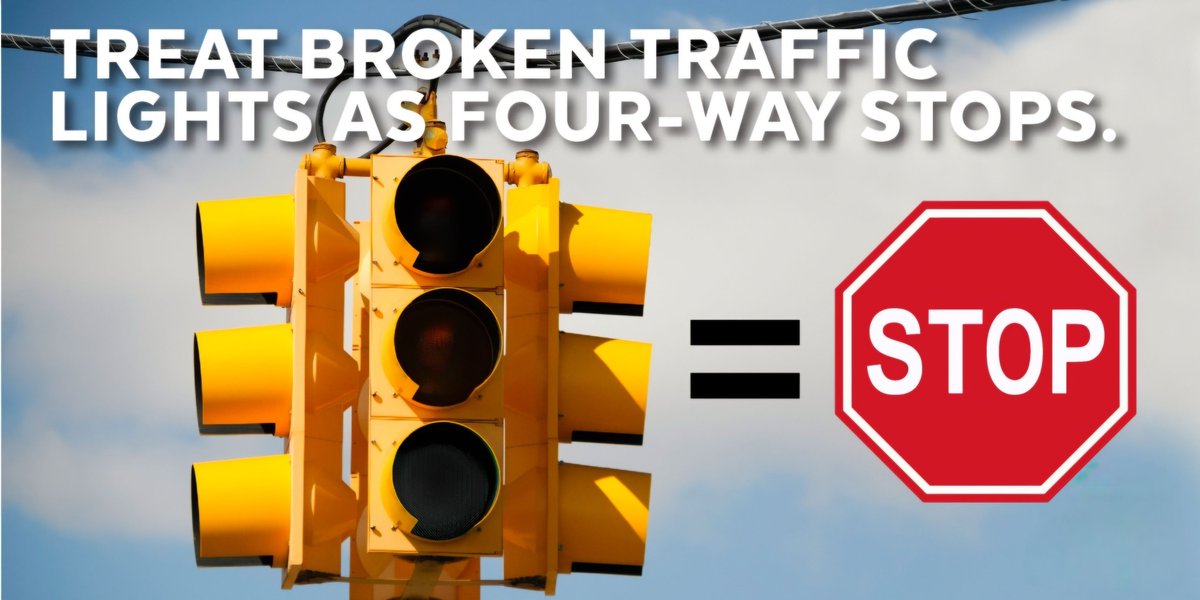 CrosbyVFD's tweet image. ⚠️🛑 Safety Reminder: Treat a broken red light as a stop sign. When the light is out, come to a complete stop, then proceed when safe. Don&apos;t take chances – stay cautious and help keep our roads safe! #TrafficSafety #StopAndGo 🚦🚗