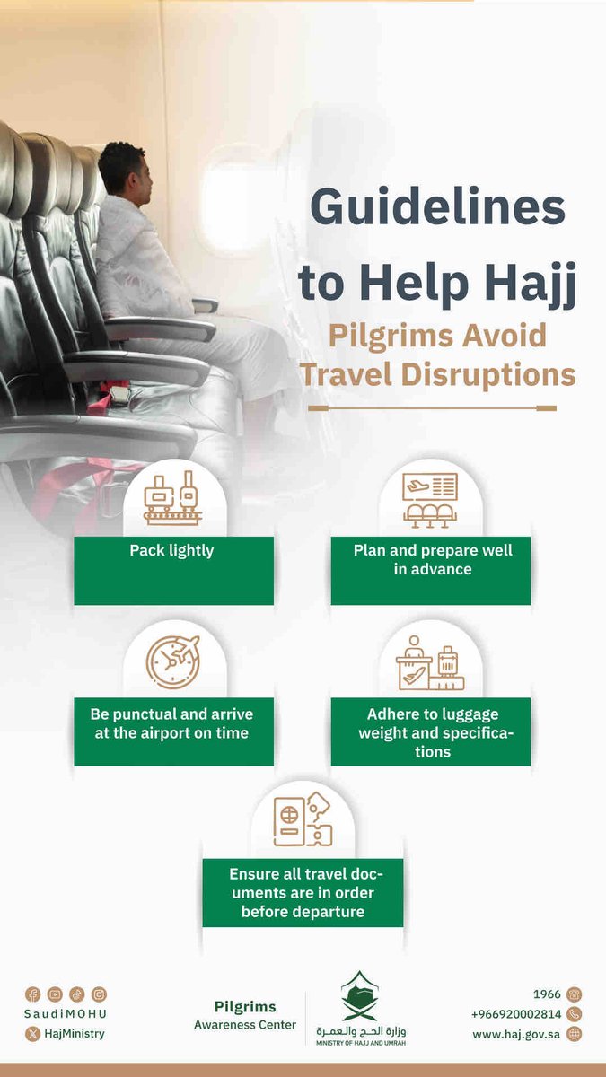 Ensure a smooth and trouble-free Hajj experience by following these important tips and guidelines. #Makkah_and_Madinah_Eagerly_Await_You #No_Hajj_without_a_permit #Hajj_1445H