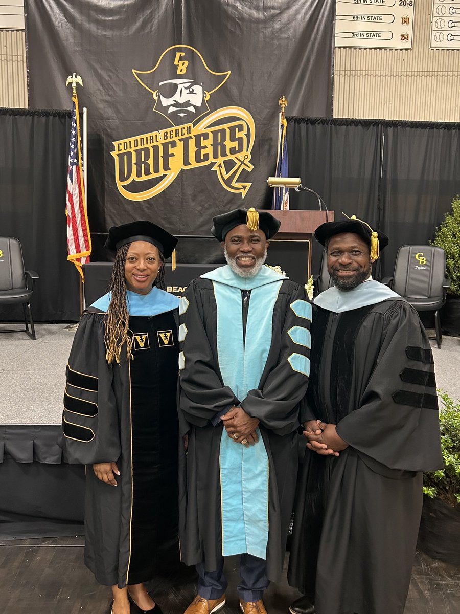 Thank you 🙏🏾 ⁦@DrFelixAddo1⁩ ⁦@k2blewis⁩ for supporting and helping me launch 🚀 our vision and mission at ⁦@CBPSNews⁩. First Commencement Day together in three years! #DrifterPride #CBPSProud 🖤💛🖤💛🙏🏾