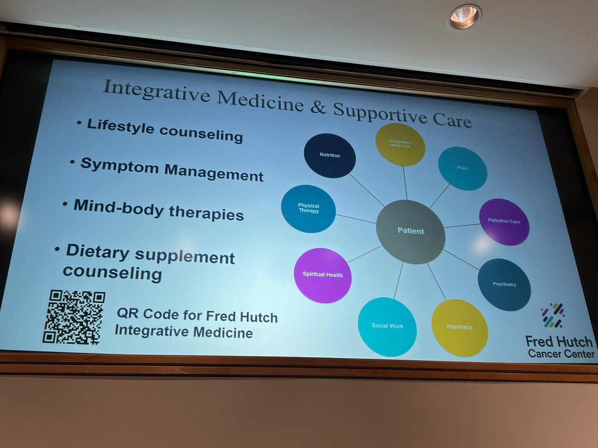 Dr Zach Kadro @fredhutch presents on Integrative Oncology at NW Melanoma Symposium @CureMelanoma. Great to hear about the evidence for these approaches in care of our patients! He is also author of great @UpToDate article on this topic.