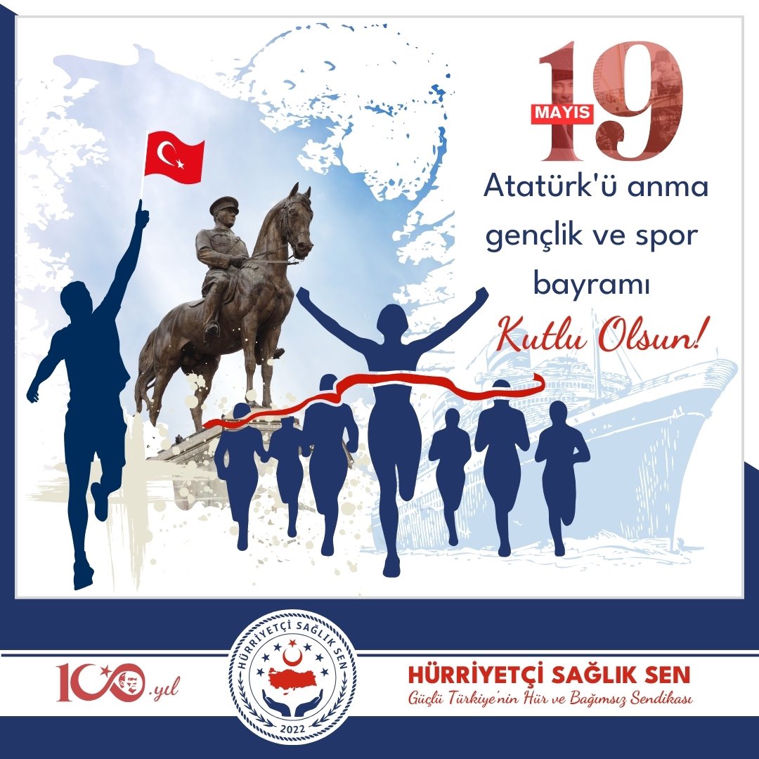 19 Mayıs Atatürk’ü Anma, Gençlik ve Spor Bayramı’mız kutlu olsun! 🇹🇷❤️ #19Mayıs #Atatürk #GençlikVeSporBayramı #AtatürkÜAnma #Gençlik #Spor #Bayram #MilliBayram