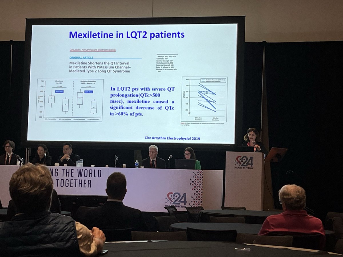 . @CrottiLia discussing #mexiletine as a therapy for #LQT2 at #HRS2024 @HRSonline