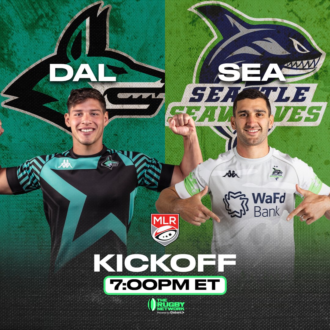 The Jackals host the 'Wolves at Choctaw Stadium looking to remain in playoff contention in fourth place in the west! @DallasJackals 🆚 @SeawolvesRugby Watch LIVE > therugbynetwork.com #MLR2024 @usmlr