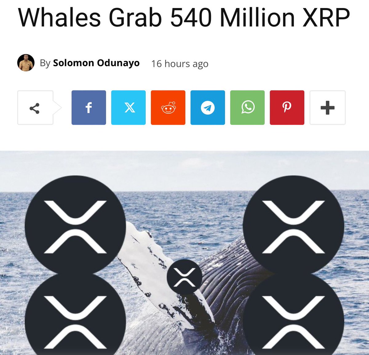 🚨 540M #XRP BOUGHT BY WHALES in the PAST HOURS THIS ALSO COMES SHORTLY AFTER TRADING VIEW RELEASES XRP PRICE PREDICTION $18.23 PER TOKEN!

CTF TOKEN, THE TOP TOKEN ON XRPL COULD BE LOOKING AT A SURGE FROM 0.97XRP to 374.25XRP per token!

Not only is @TokenCTF the top defi token