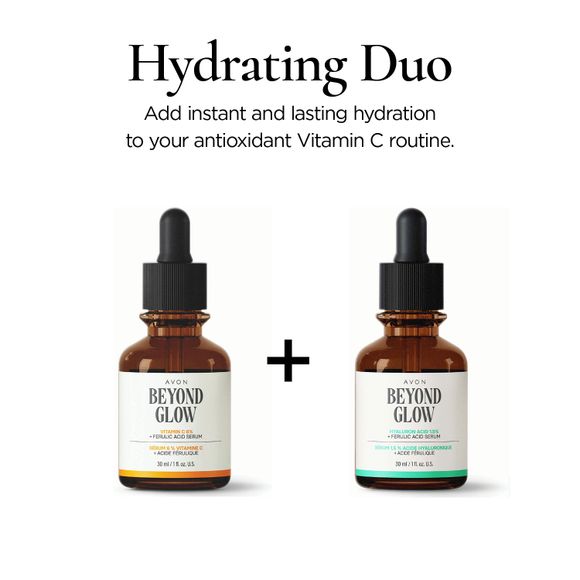 This hydrating duo will add instant and lasting hydration to your antioxidant Vitamin C routine. These 2 Beyond Glow serums in combination will brighten and hydrate your skin. #VitaminCSerum #HyaluronicAcidSerum #AvonSkincare #BeyondGlow @avoninsider avon.com/repstore/pamwa…