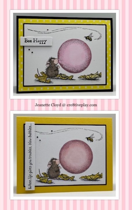 The adorable House Mouse Pop! stamp set is part of the new release at Spellbinders. Can anything BEE any cuter? #spellbinders #housemousestamps #pop! #onmyblog #cre8tiveplayblog #cardmakersofinstagram