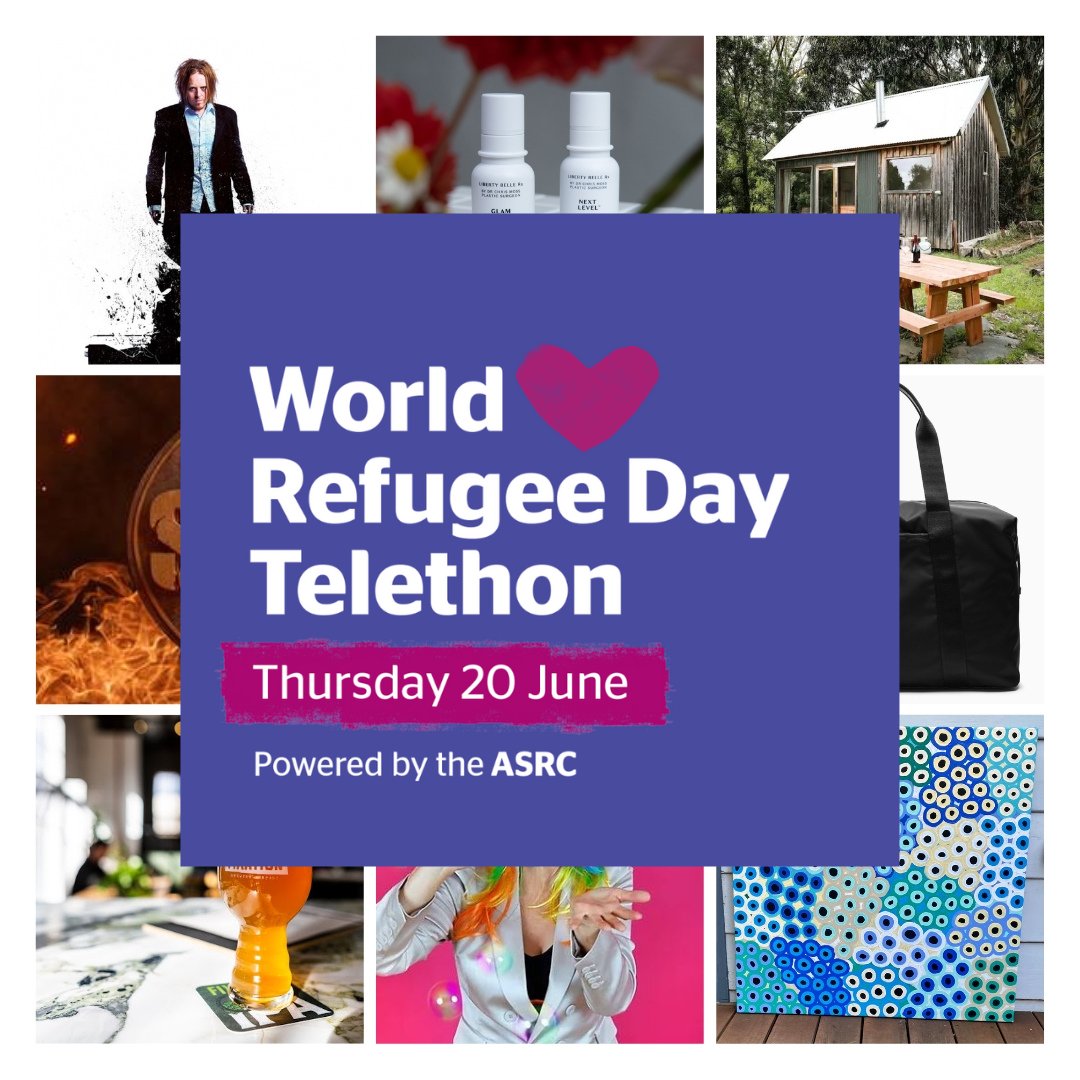 The World Refugee Day Telethon, powered by ASRC, is on 20 June. Are you a business or individual that can donate a voucher or experience for this year's auction? We appreciate it's a tough time for everyone right now, but if you can help, please reach out 👉🏼 telethon@asrc.org.au