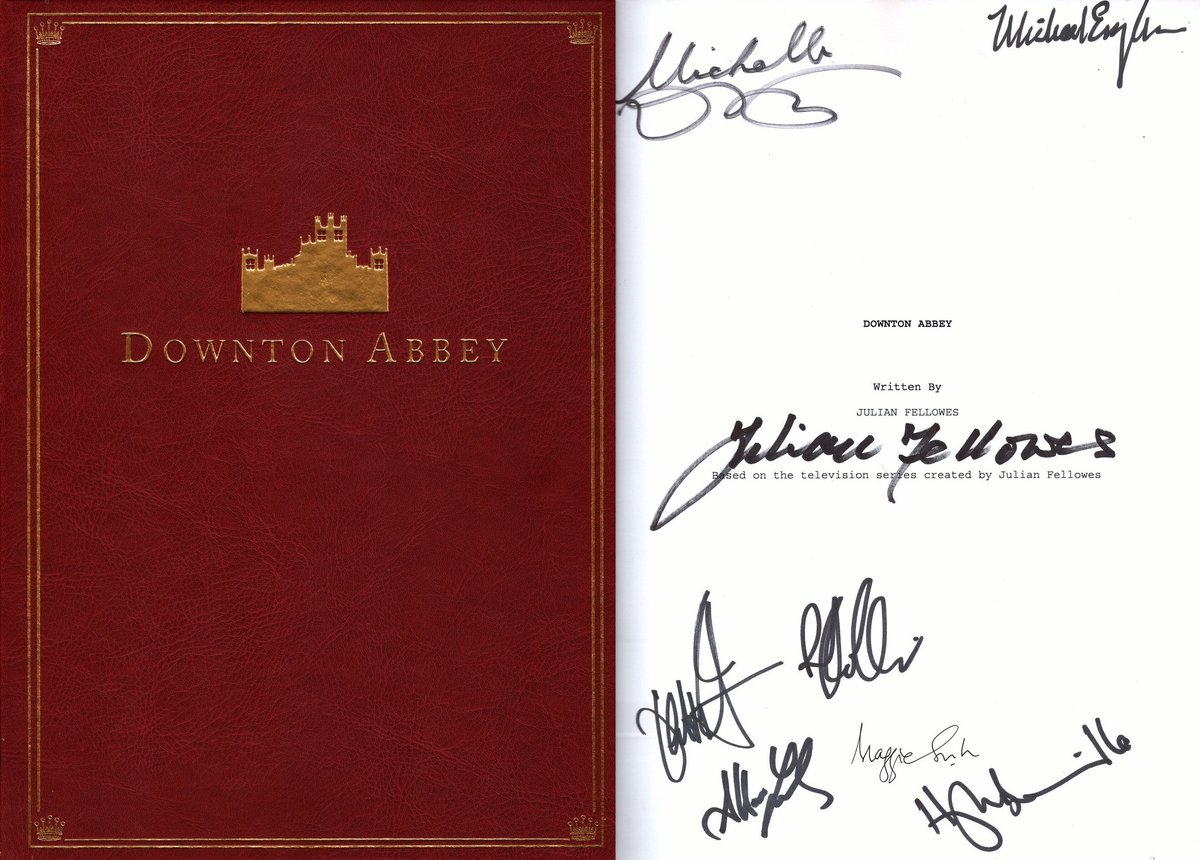 Happy birthday to Allen Leech! 🎂❤️
HFPA copy of the Downton Abbey screenplay, signed by Leech, Dame Maggie Smith, Hugh Bonneville DL, Elizabeth McGovern, Michelle Dockery, Rob James-Collier, Michael Engler and Julian Fellowes DL, is from our collection.
#AllenLeech #DowntonAbbey