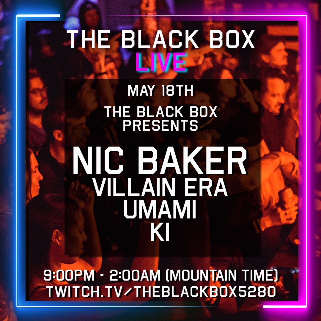Tonight on #TheBlackBoxLIVE @NicBakerBeats @VillainEraPHL @Umamibeats @itsdjki twitch.tv/theblackbox5280