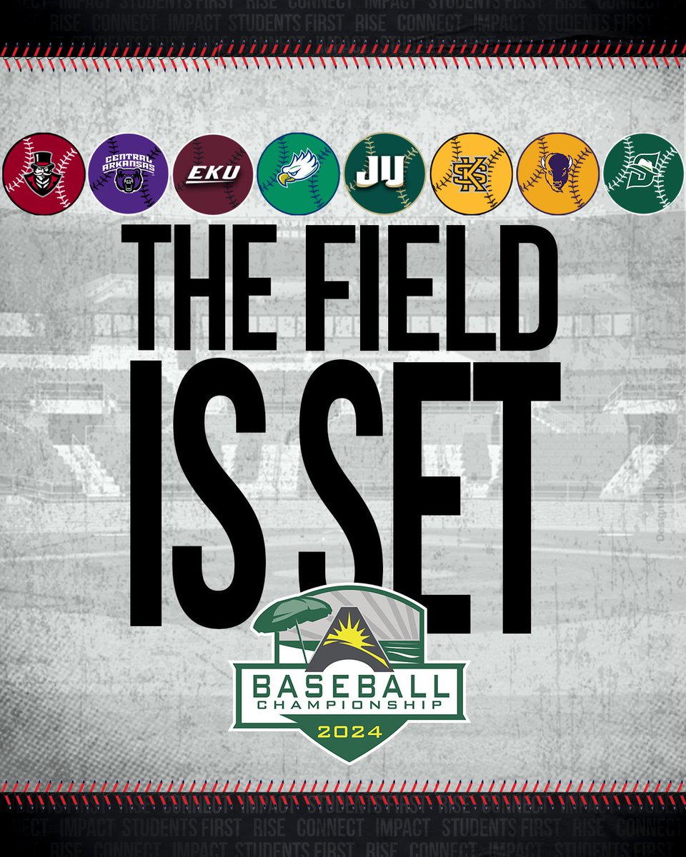 ⚾️𝙏𝙃𝙀 𝙁𝙄𝙀𝙇𝘿 𝙄𝙎 𝙎𝙀𝙏⚾️ Click ⬇️ for the full format for the 2024 #ASUNBSB Championship! ⬇️ 🔗 | asunsports.org/news/2024/5/18… #ASUNBuilt