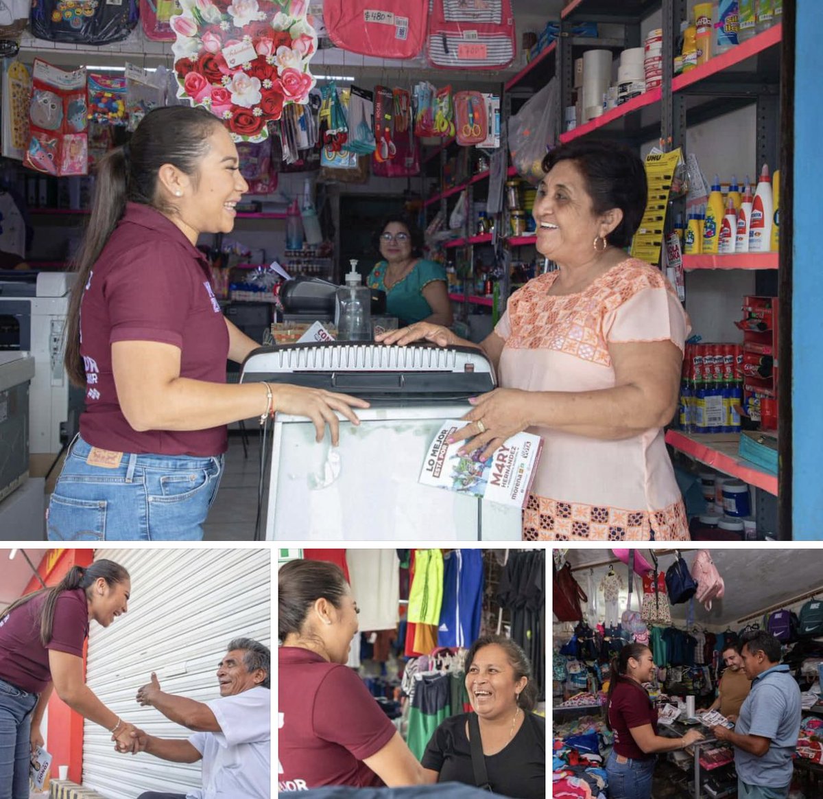 🗳️ #Elecciones2024 | Total respaldo de comerciantes a la continuidad de #Morena, continuidad de Mary Hernández en #FelipeCarrilloPuerto | t.ly/HRXDk

#4TNoticias