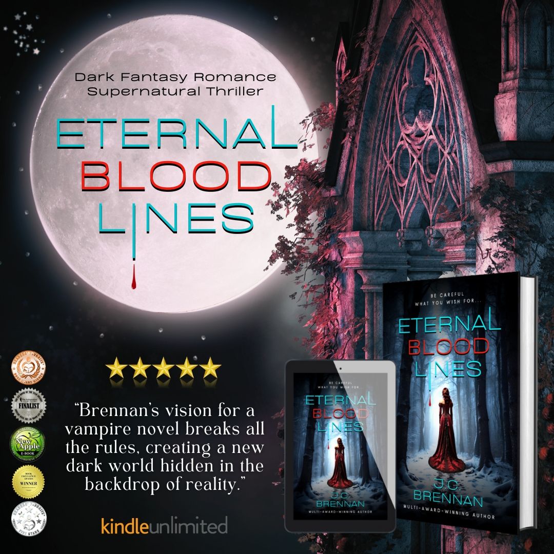 #DarkFantasy #Romance #Supernatural #Thriller Lovers of a good mystery will relish this as devilish twists and turns lead to dark and sinister secrets. 🌹 mybook.to/eternalbloodli… #Free #Kindleunlimited #vampire #horror #mustread