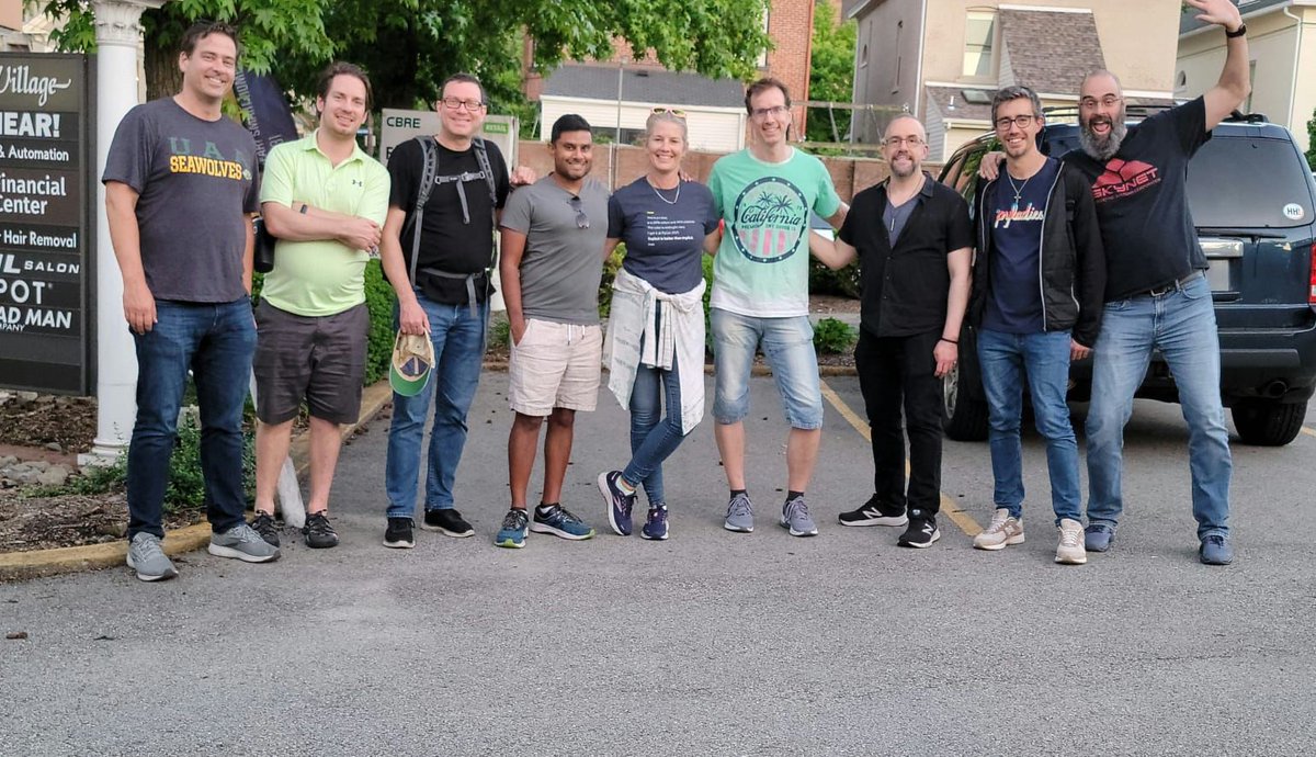 mistwire's tweet image. &quot;Let&apos;s do a quiet dinner for the last night of #PyConUS&quot; as we accidentally stumble into a raging block party 🥳🤣🥳