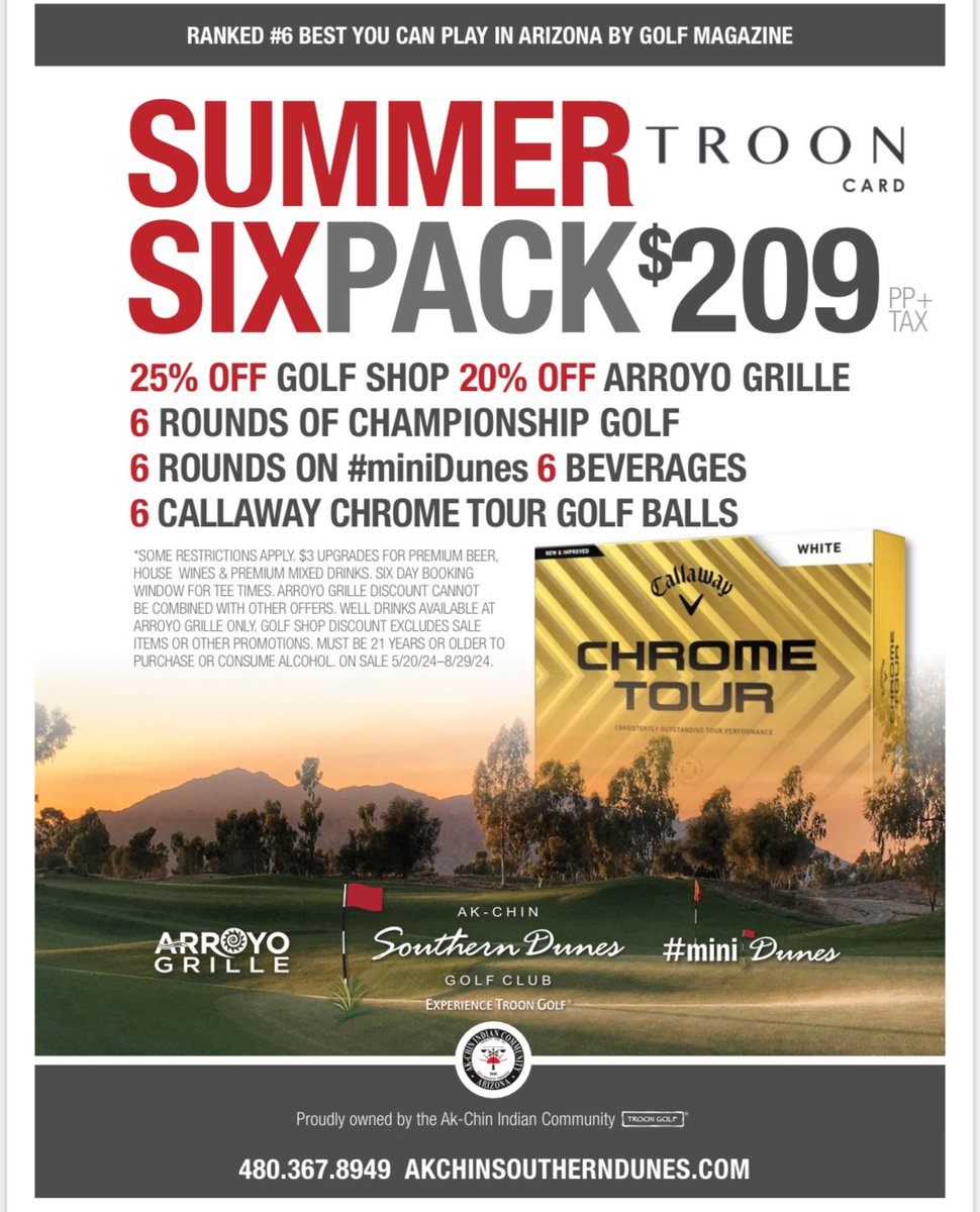 It’s that time of year again. Summer six pack season is here! The best deal in the valley goes on sale Monday (May 20th).