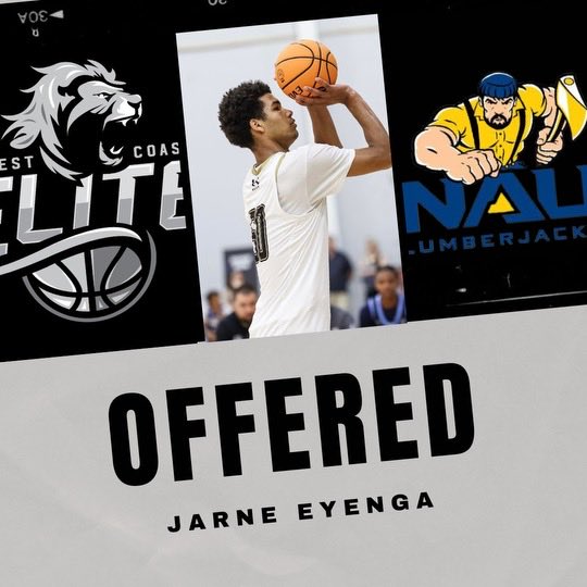 Congrats to 2025 Jarne Eyenga J Serra on offer from Northern Arizona. 6 10 versatile big man has been great for West Coast Elite Under Armour ⁦@wceua⁩ .