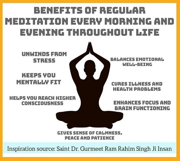 There are boundless benefits if one starts practicing mediation regularly. Mediation works like magic and millions of people call it miracle! The practice of meditation enhances your overall performance in almost every field of life! #BenefitsOfMeditation Saint Ram Rahim Ji