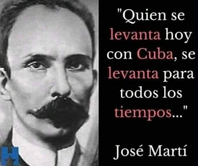 Quien se levanta hoy por Cuba🇨🇺 se levanta para todos los tiempos
#MartiVive