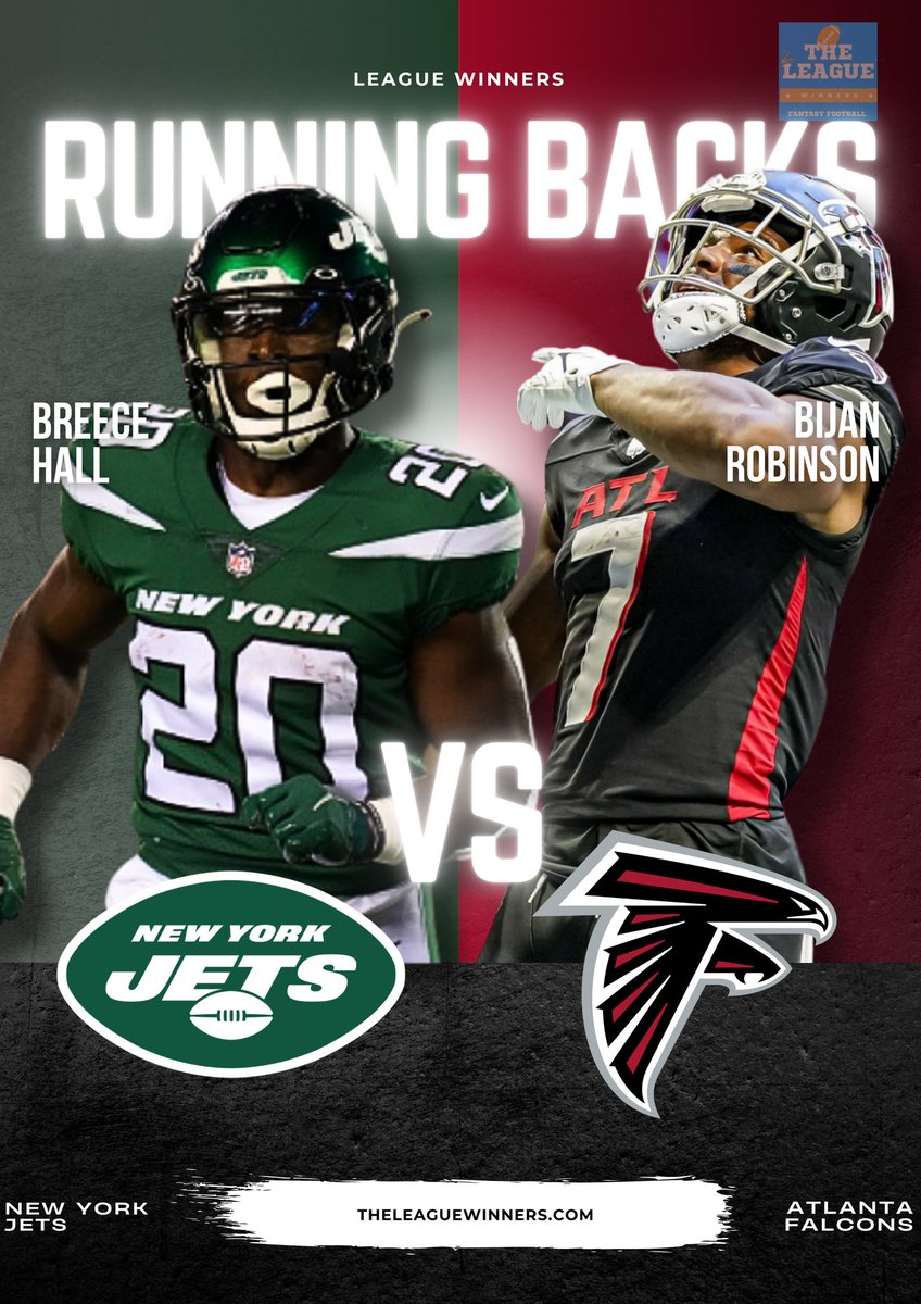 Two elite running backs, but only one can come out on top!

Who do you think has the better season in 2024, Breece Hall or Bijan Robinson? 👇

#JetUp | #DirtyBirds