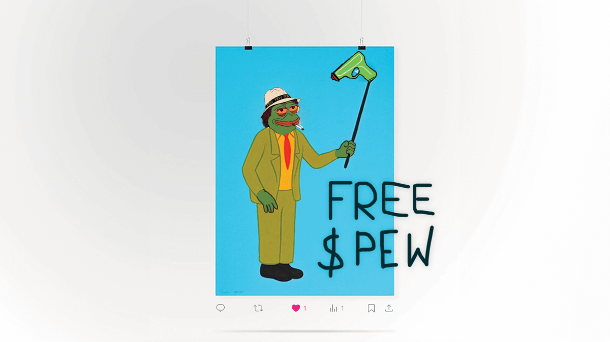 Missed out on the Fair Launch, Referral &amp; Degen Bonus?
Nvm.

The PvP continues with $PEW’s culture program!
- Phase I: 500k $PEW (total) dropped to the best posts
- Tag <a href="/pew_on_blast/">$PEW (🔫, 🔫)</a>

> Get Like/RT from PEW account
> Judgment: biased and unfair

Pew Pew!