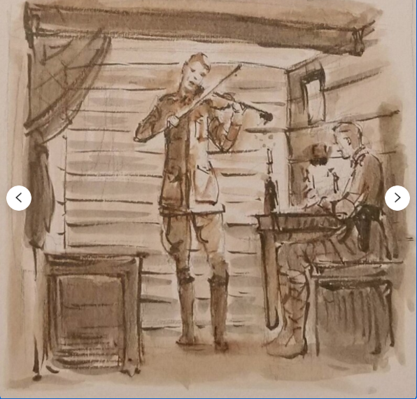 Violin serenade Dugout 1917 Ypres dip pen & Bistre study
>Beautiful signed rare painting
>a British artist who has exhibited at the Royal Academy, London!
#ww1 #Somme  #ypres #Christmastruce #dugout #britisharmy #art #artist #rare #trenches #violin #ww2 etsy.com/uk/listing/978…