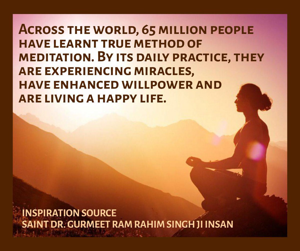 Saint Ram Rahim Ji says God’s words provide salvation. Thus, the soul attains permanent freedom from the vicious cycle of births & deaths. A person can visualize the presence of God & achieve perpetual happiness. #BenefitsOfMeditation