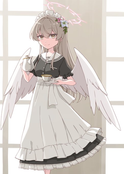 「メイド服 天使の輪」のTwitter画像/イラスト(新着)