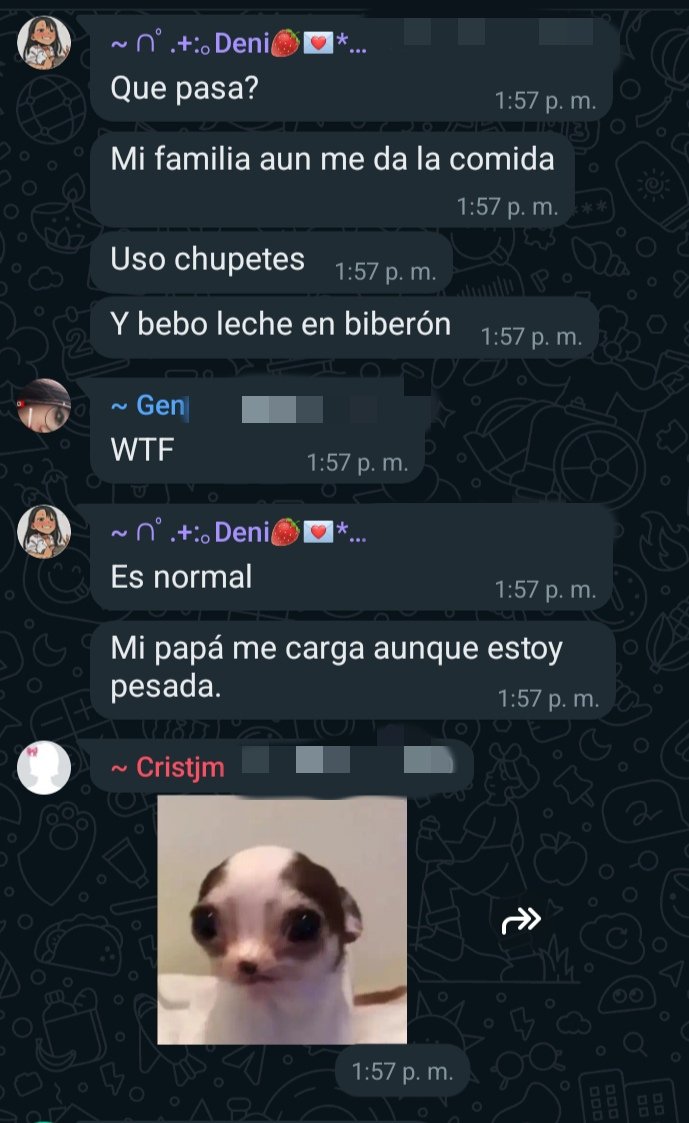 Se creía una bebé todavía la tipeja